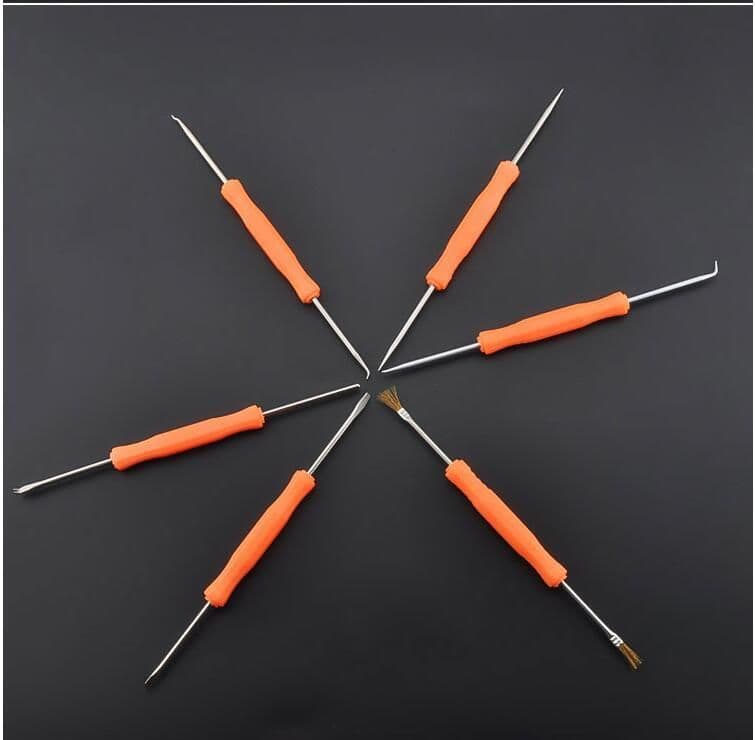 image-Desoldering tool circuit board welding repair six sets of welding aids PCB cleaning tool sets
