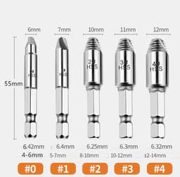 image-5pcs plastic box screw extractor