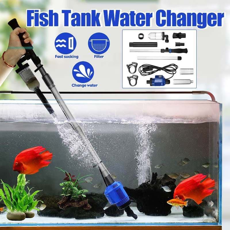 image-Efficient Electric Aquarium Water Change Pump Cleaning Tools Water Changer Gravel Cleaner Siphon For Fish Tank Water Filter Pump