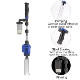 image-Efficient Electric Aquarium Water Change Pump Cleaning Tools Water Changer Gravel Cleaner Siphon For Fish Tank Water Filter Pump