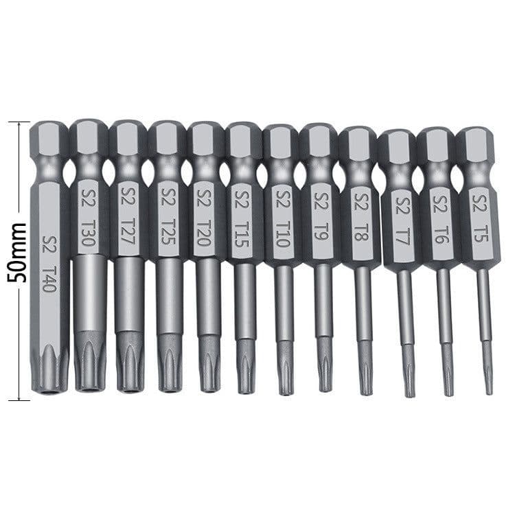 image-Plum blossom hollow bit set