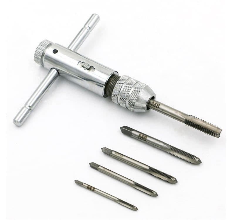 image-M3-m8 adjustable ratchet hand tap wrench