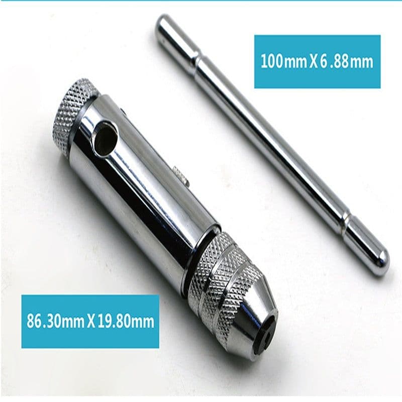 image-M3-m8 adjustable ratchet hand tap wrench