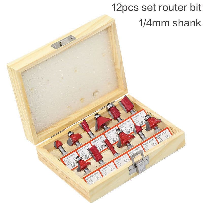 image-12-Piece trimming machine woodworking cutter set