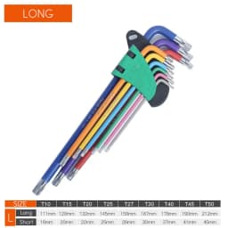 image-FT Industrial Color Allen Wrench Chrome Vanadium Steel Ball Head