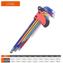 image-FT Industrial Color Allen Wrench Chrome Vanadium Steel Ball Head