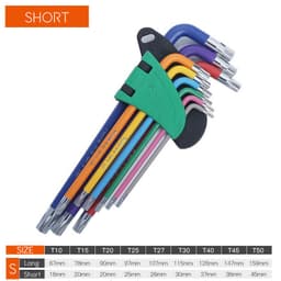 image-FT Industrial Color Allen Wrench Chrome Vanadium Steel Ball Head