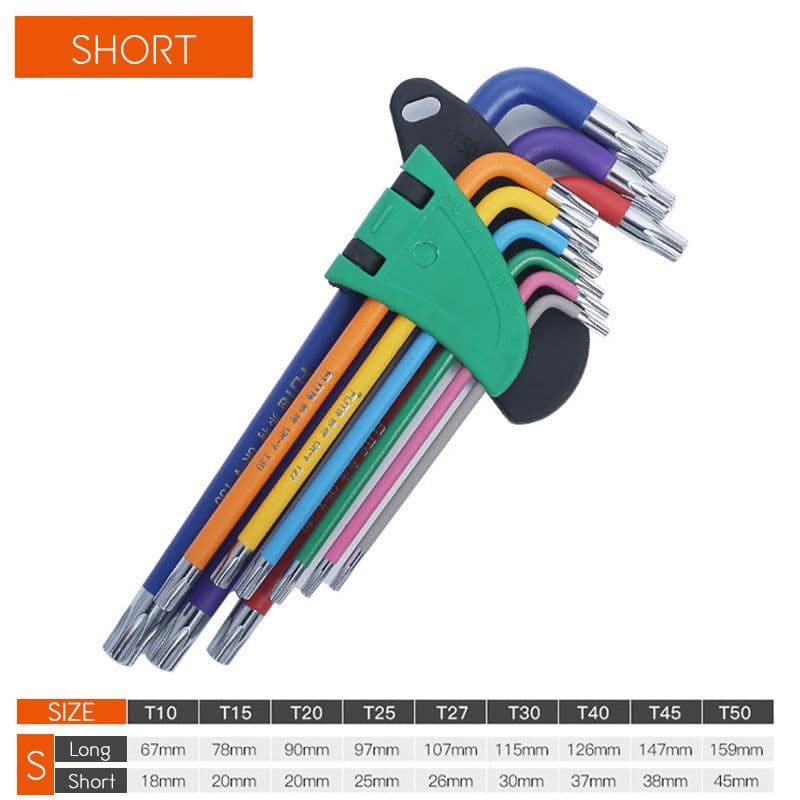 image-FT Industrial Color Allen Wrench Chrome Vanadium Steel Ball Head
