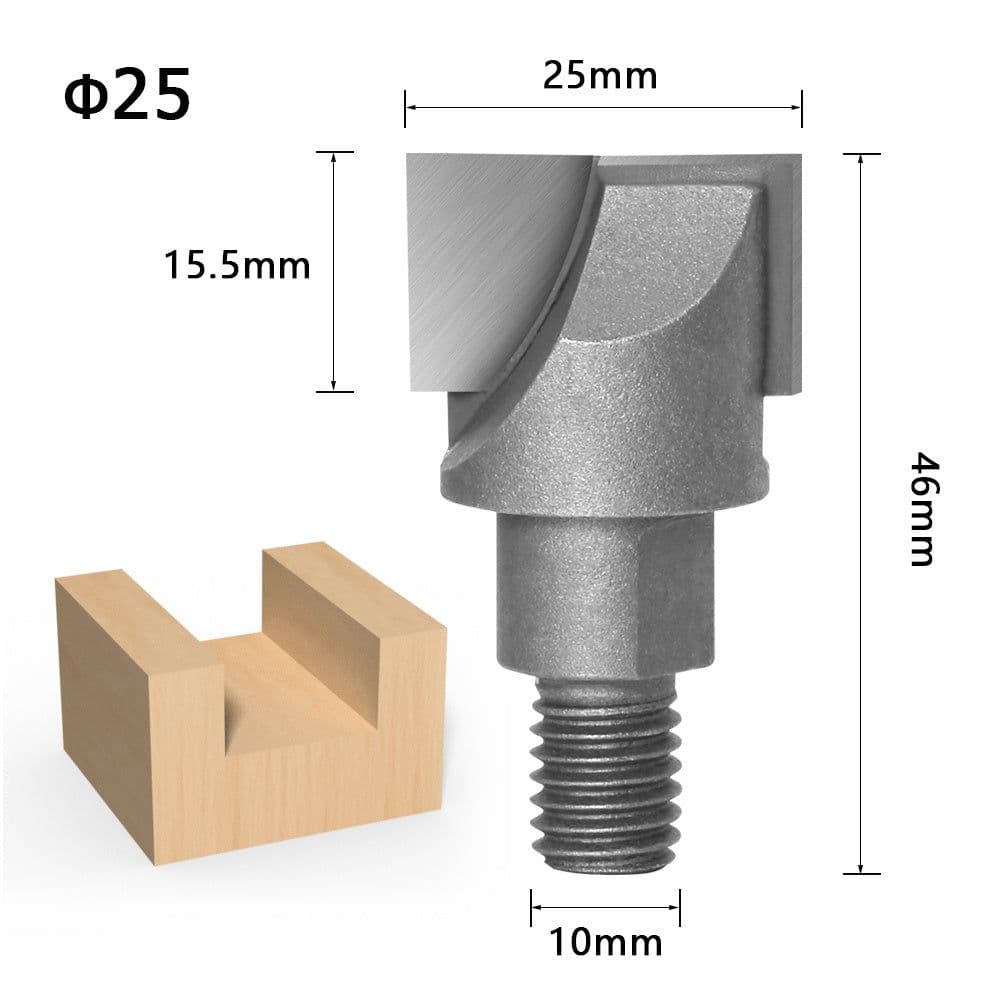 image-Threaded Spiral Clear Knife Wooden Door Lock Hole Carpenter Lock Slot