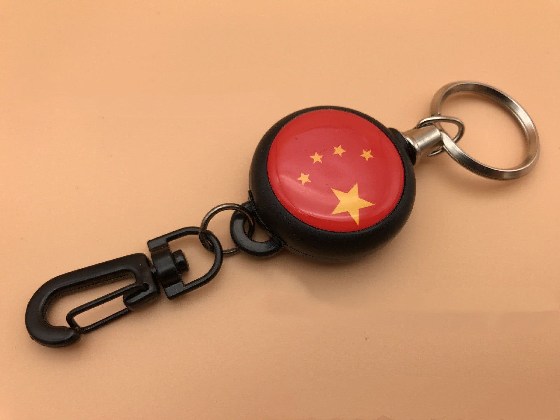 image-High Resilience Telescopic Wire Rope Key Ring