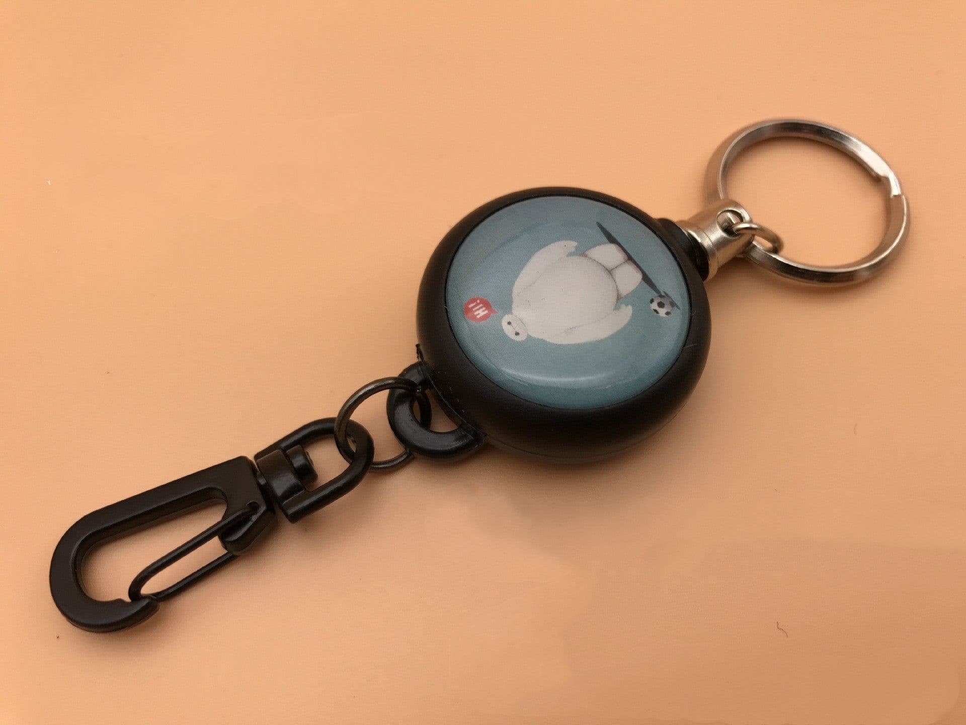 image-High Resilience Telescopic Wire Rope Key Ring