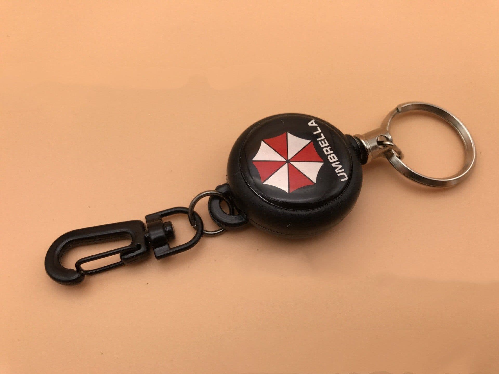 image-High Resilience Telescopic Wire Rope Key Ring