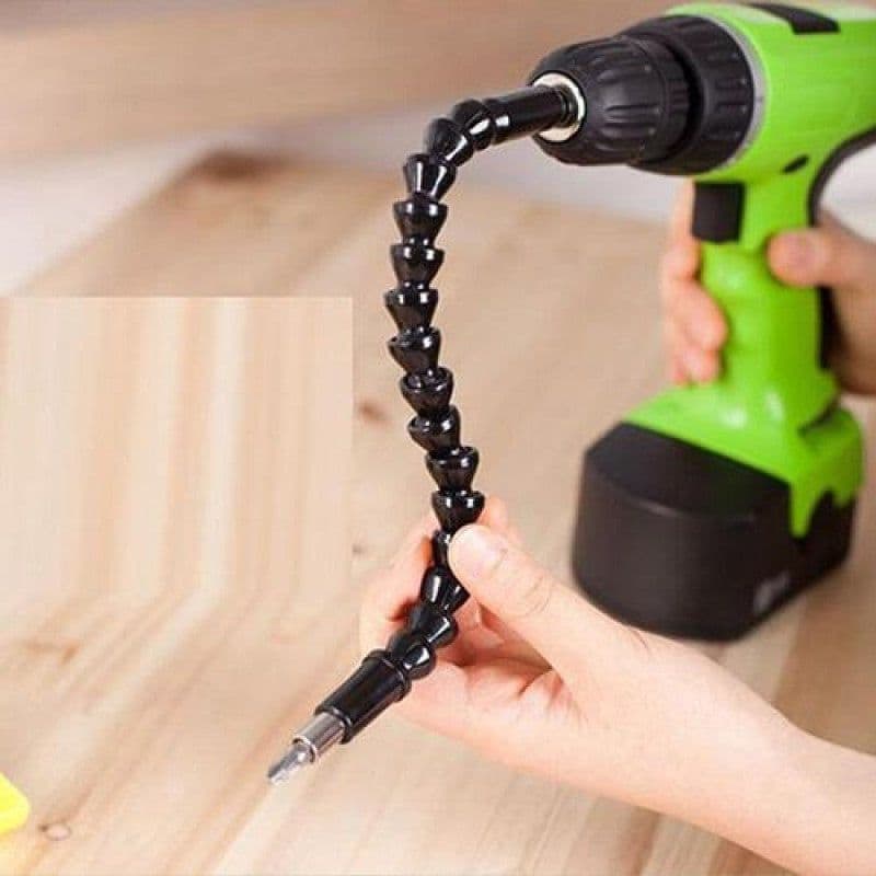 image-Angle Drill Flexible Shaft Bit Kit Extension Screwdriver Bit Holder+black Universal Flexible Shaft Screwdriver Set