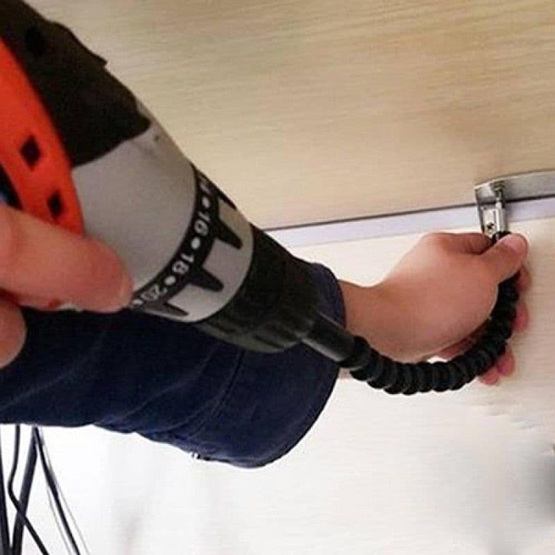 image-Angle Drill Flexible Shaft Bit Kit Extension Screwdriver Bit Holder+black Universal Flexible Shaft Screwdriver Set