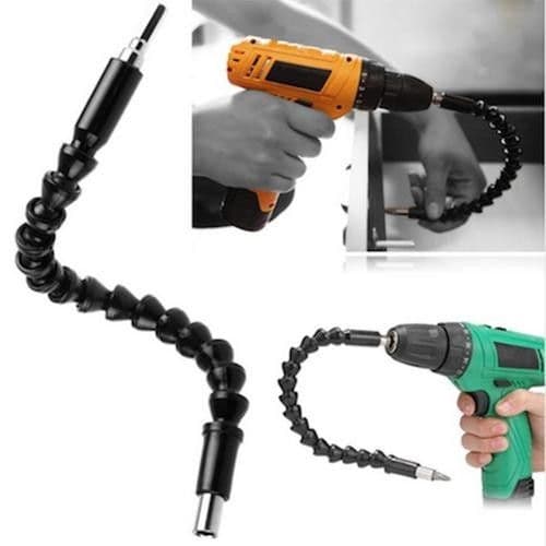 image-Angle Drill Flexible Shaft Bit Kit Extension Screwdriver Bit Holder+black Universal Flexible Shaft Screwdriver Set
