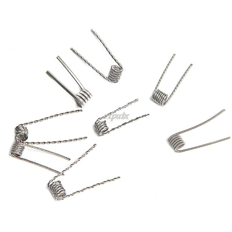 image-48pcs Pre Built Coils Rta Rda Flat Twisted Fused Clapton Qua