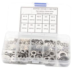 image-Gasket 304 Stainless Steel Flat Washer Set M1.6-M10