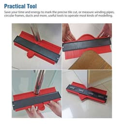 image-Contour Gauge Saker Duplicator Profile Copy Shape Measuring Tool Contour Gauge Duplicator Profile Copy Shape Measuring Ruler Tool