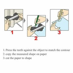 image-Contour Gauge Saker Duplicator Profile Copy Shape Measuring Tool Contour Gauge Duplicator Profile Copy Shape Measuring Ruler Tool