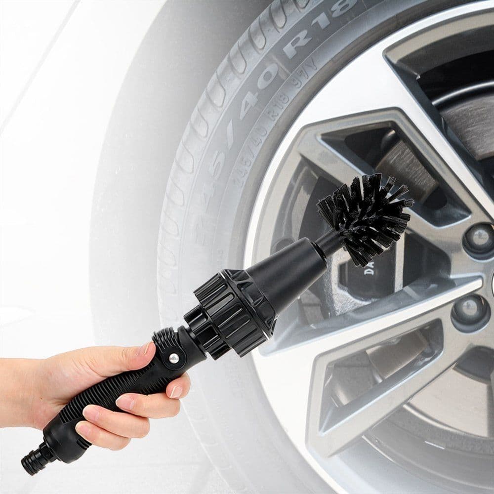image-Water-driven Rotary Cleaning Brush Wash Hand-held Water Spray Brush