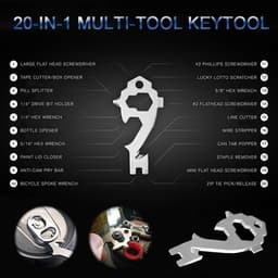 image-20-in-1 Stainless Steel Multi Tools Key Ring EDC Screwdriver Wrench Opener Set Pocket Outdoor Tool Multitool Keychain Portable