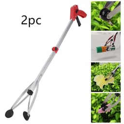 image-Aluminum alloy folding garbage clip picking device Household picking device Sanitation garbage clamp health clip