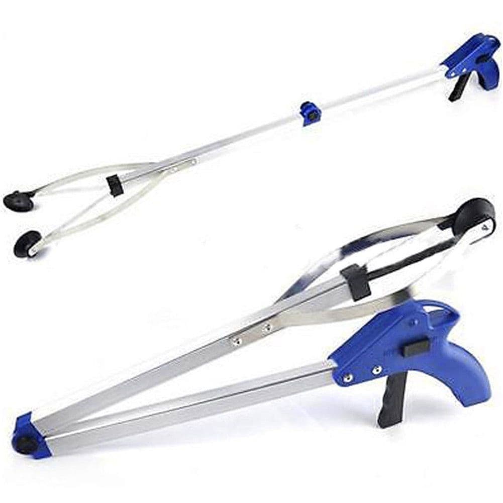 image-Aluminum alloy folding garbage clip picking device Household picking device Sanitation garbage clamp health clip