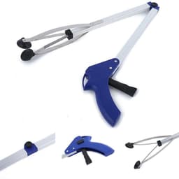 image-Aluminum alloy folding garbage clip picking device Household picking device Sanitation garbage clamp health clip