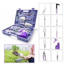 image-Camouflage Garden Tool Set Grafting Pruning Shovel Rake Stainless Steel Scissor Pruning Shears Spray Bottle Garden Tools Kit
