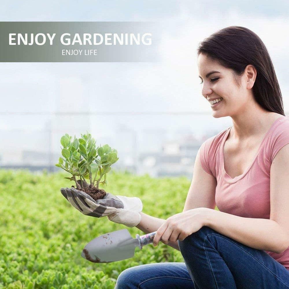 image-Camouflage Garden Tool Set Grafting Pruning Shovel Rake Stainless Steel Scissor Pruning Shears Spray Bottle Garden Tools Kit