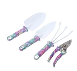 image-Camouflage Garden Tool Set Grafting Pruning Shovel Rake Stainless Steel Scissor Pruning Shears Spray Bottle Garden Tools Kit