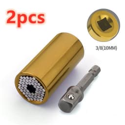 image-Home Repair Ratchet Socket Wrench Chrome Vanadium Steel Hand Drill Sleeve 7-19mm