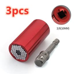 image-Home Repair Ratchet Socket Wrench Chrome Vanadium Steel Hand Drill Sleeve 7-19mm