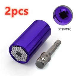 image-Home Repair Ratchet Socket Wrench Chrome Vanadium Steel Hand Drill Sleeve 7-19mm