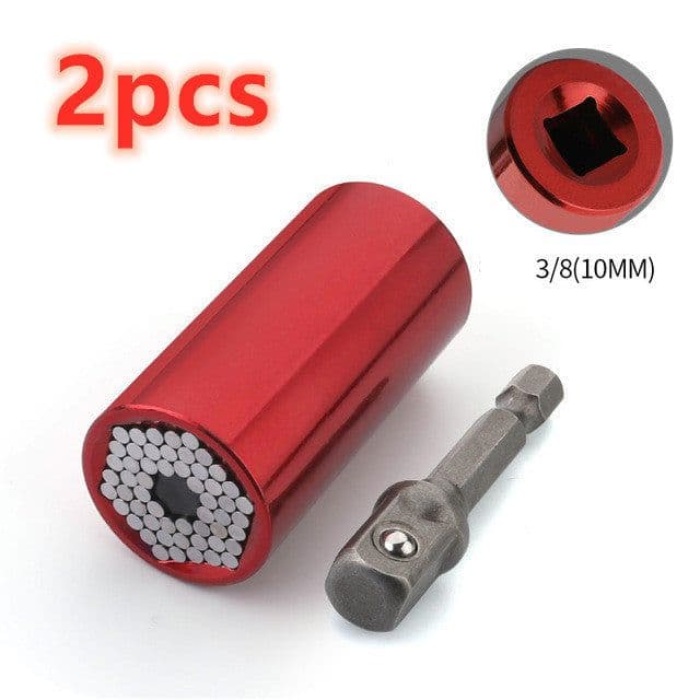 image-Home Repair Ratchet Socket Wrench Chrome Vanadium Steel Hand Drill Sleeve 7-19mm