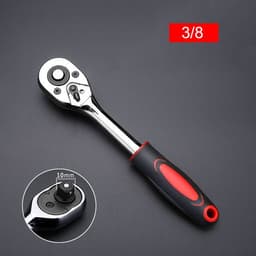 image-Home Repair Ratchet Socket Wrench Chrome Vanadium Steel Hand Drill Sleeve 7-19mm