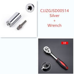 image-Home Repair Ratchet Socket Wrench Chrome Vanadium Steel Hand Drill Sleeve 7-19mm