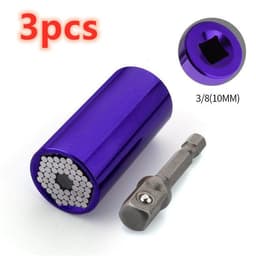 image-Home Repair Ratchet Socket Wrench Chrome Vanadium Steel Hand Drill Sleeve 7-19mm