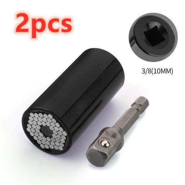 image-Home Repair Ratchet Socket Wrench Chrome Vanadium Steel Hand Drill Sleeve 7-19mm