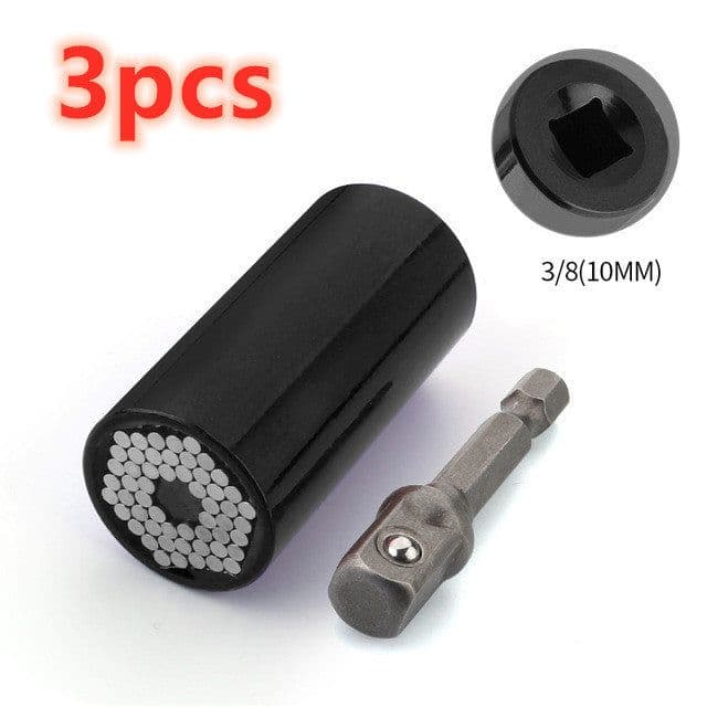 image-Home Repair Ratchet Socket Wrench Chrome Vanadium Steel Hand Drill Sleeve 7-19mm