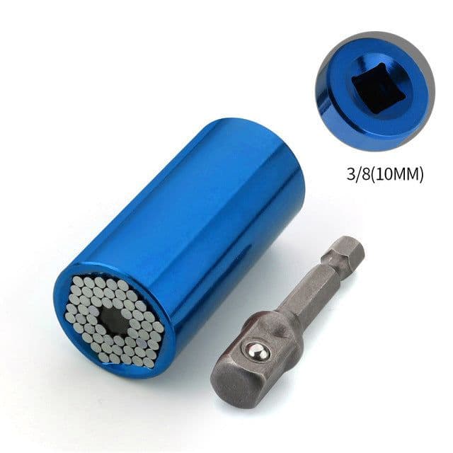image-Home Repair Ratchet Socket Wrench Chrome Vanadium Steel Hand Drill Sleeve 7-19mm