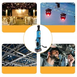 image-Electric Wrench Cordless Ratchet Rechargeable Scaffolding 90N.m Right Angle Wrench Tool With