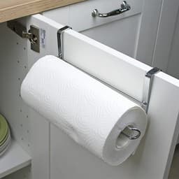 image-Cabinet door back hanging paper towel rack