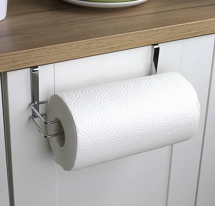 image-Cabinet door back hanging paper towel rack