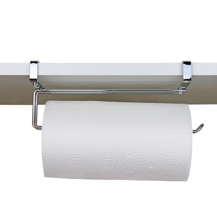 image-Cabinet door back hanging paper towel rack