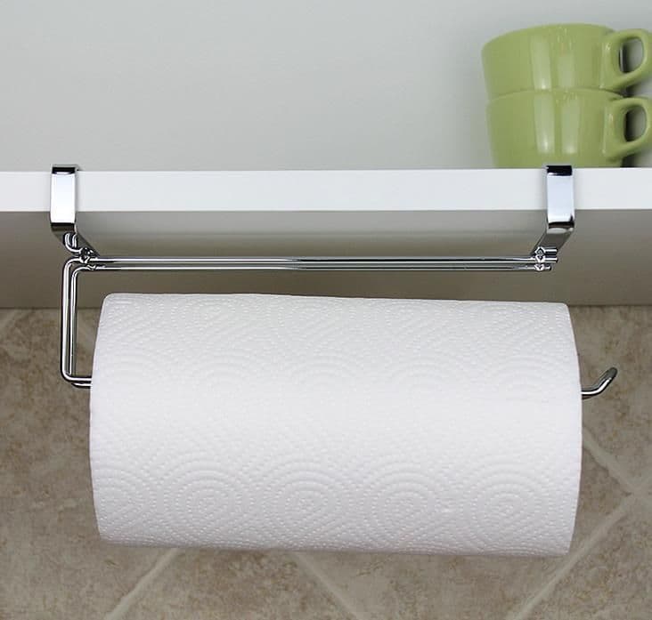 image-Cabinet door back hanging paper towel rack