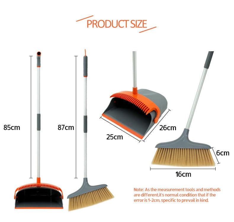 image-East New Fashion Luxury Broom Dustpan Combination Set Foldable Cleaning Tools House Helper
