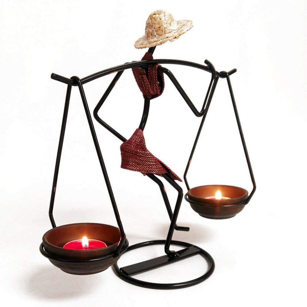 image-Candle Holder Romantic Candle Holder Carrying Girl Decoration