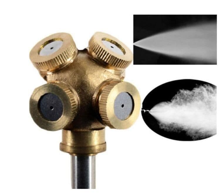 image-Mist Nozzles Water Spray Nozzle Garden Sprinkler Adjustable Spray Nozzle Brass Irrigation Fitting