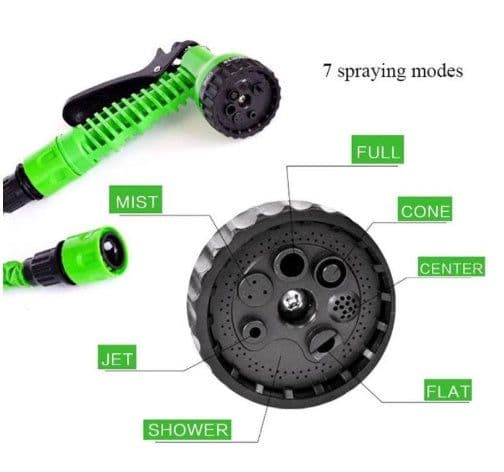image-Latex Natural Telescopic Water Hose High Pressure Car Wash Water Gun Watering Flower Watering Vegetable Hose Summer